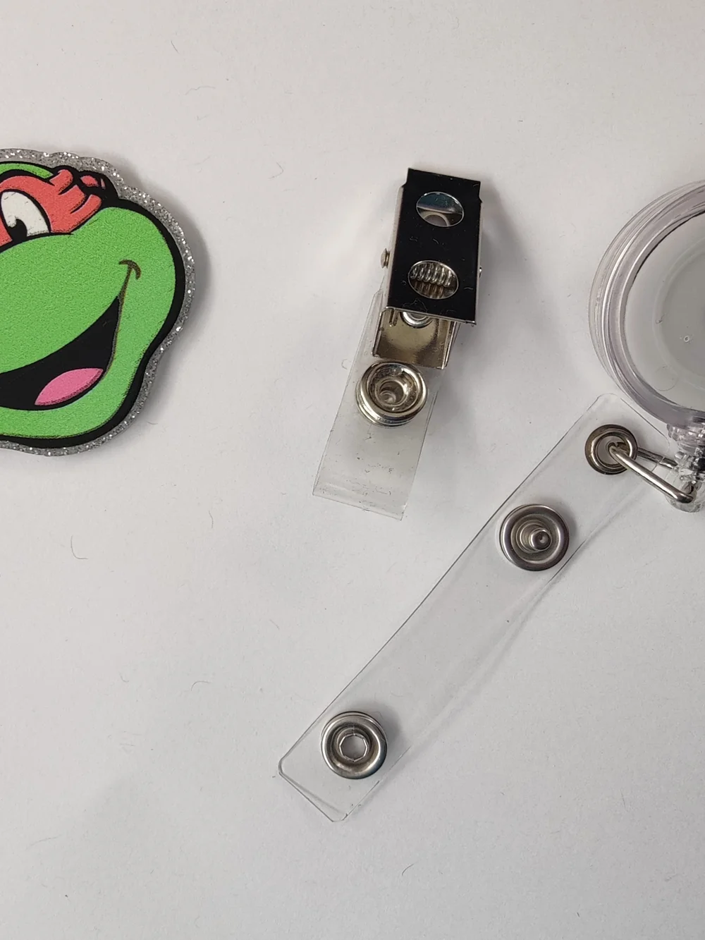 Handmade Badge Reel- TMNT Michaelangelo